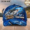 Maxcorners Fishing Graphic Dynamic Water Splash Angler Customized Name 3D Cap