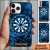 Maxcorners Darts Neon Dartboard Multicolor Personalized Name 3D Phone Case