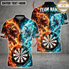 Maxcorners Darts Fire And Ice Furious Bull Mascot Dual Element Target Board Graphic Multicolor Customized Name, Team Name 3D Shirts