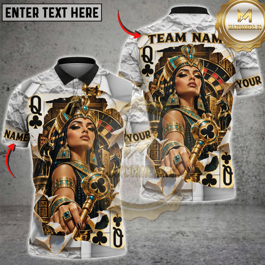 Maxcorners Darts King Of Clubs Playing Cards Gold Royal Design Personalized Name 3D Unisex Shirt