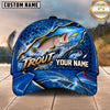 Maxcorners Fishing Graphic Dynamic Water Splash Angler Customized Name 3D Cap