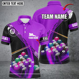 Maxcorners Billiard Balls Vortex Multi Color Personalized Name 3D Shirt (Multi Color Options)