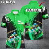 Maxcorners Billiard Balls Vortex Multi Color Personalized Name 3D Shirt (Multi Color Options)
