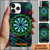 Maxcorners Darts Neon Dartboard Multicolor Personalized Name 3D Phone Case