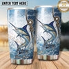 Maxcorners Fishing Tumbler Water Droplet Hook Design Personalized Name Tumbler (13 Species)