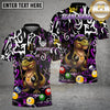 Maxcorners Billiards 8 Ball Graffiti Pool Dinosaur Gang Smoke Personalized Name Shirt (4 Colors)