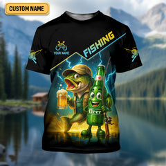 Maxcorners Don't Bother Me While I'm Fishing Unless You Brought Beer Funny Fishing Shirt, SPF Shirt, Fishing Shirts For Men