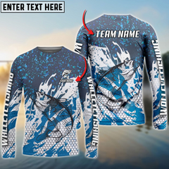Maxcorners Walleye Fishing Bluefin Sport Personalized Name, Team Name 3D Long Sleeve Shirt