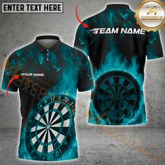 Maxcorners Flaming Arrow Darts Jersey Multicolor Option Customized Name, Team Name 3D Polo Shirt