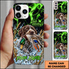 Maxcorners Duck Hunting Golden Retriever Green Lightning Water Splash Personalized Name 3D Phone Case - Boykin Spaniel