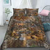 Maxcorners Hunting Camo Cotton Bed Sheets Spread Comforter Duvet Cover Bedding Sets