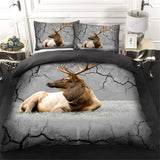 Maxcorners Elegant Strong Deer All Over Printed Bedding Set