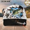 Maxcorners Fishing Graphic Torn Hole Effect Reel Design Customized Name 3D Cap