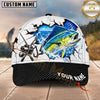 Maxcorners Fishing Graphic Torn Hole Effect Reel Design Customized Name 3D Cap