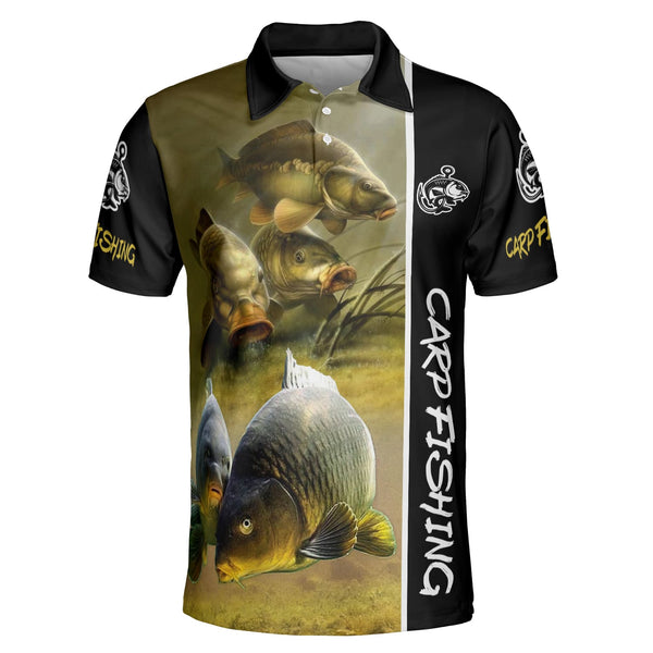 Maxcorners Custom Name Carp Fishing 3D Polo