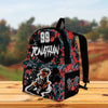Maxcorners Motocross Personalized Name And Number Backpack
