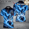 Maxcorners Bowling Dragon & Fiery Energy Graphic Multicolor Customized Name, Team Name 3D Shirts