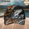 Maxcorners Fishing Skull Angler Orange Camo Personalized 3D Cap