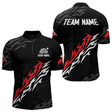 Maxcorners Men's Custom Dart Shirts With Red - White Streaks And Dartboard, Team Jerseys LM1605