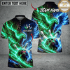 Maxcorners Bowling Dragon & Fiery Energy Graphic Multicolor Customized Name, Team Name 3D Shirts