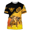 Maxcorners Personalized Name Honey Bee 3 All Over Printed Unisex Shirt LM1304