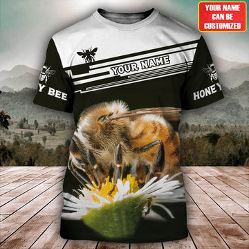 Maxcorners Personalized Name Honey Bee All Over Printed Unisex Shirt LM1304