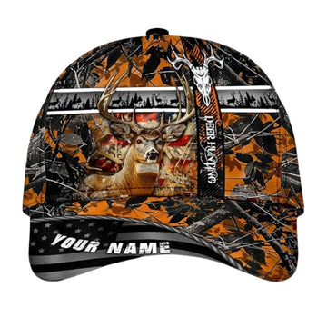 Maxcorners Custom Camo Deer Hunting 3D Baseball Cap, Custom Deer Hunters Caps Hats LM0402