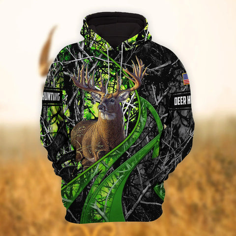 Customized Unique Hunting Style 4 Hoodie Deer Hunting 3D Hunter Gift Dad Hunting Present