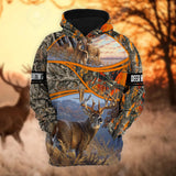 Custom Name For Hunting Lover Deer Hunting Style 5 Hoodie pullover 3D Print Gift For Hunter Dad