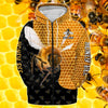 Maxcorners Personalized Name Honey Bee All Over Printed Unisex Shirt LM1304
