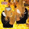 Maxcorners Personalized Name Honey Bee All Over Printed Unisex Shirt LM1304