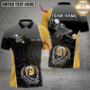 Maxcorners Billiards Ball 9 Skeleton Skull Death Stroke Personalized Name Shirt (6 Colors)