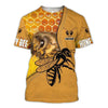 Maxcorners Personalized Name Honey Bee 3 All Over Printed Unisex Shirt LM1304