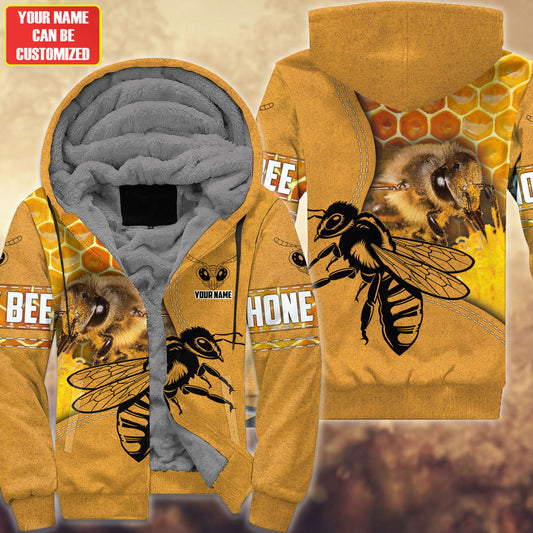 Maxcorners Personalized Name Honey Bee 3 All Over Printed Unisex Shirt LM1304
