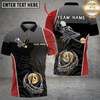 Maxcorners Billiards Ball 9 Skeleton Skull Death Stroke Personalized Name Shirt (6 Colors)