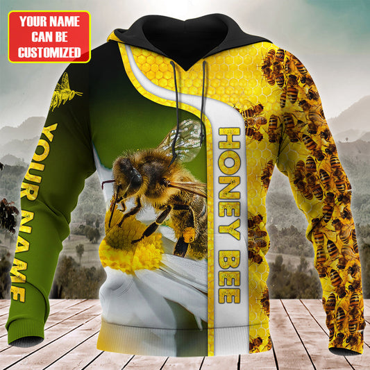 Maxcorners Personalized Name Honey Bee 12 All Over Printed Unisex Shirt LM1304