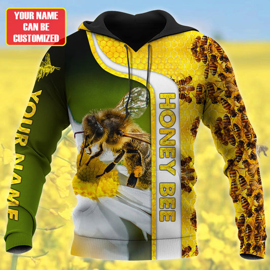 Maxcorners Personalized Name Honey Bee 12 All Over Printed Unisex Shirt LM1304
