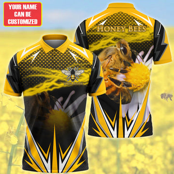 Maxcorners Personalized Name Honey Bee 15 All Over Printed Unisex Shirt LM1304