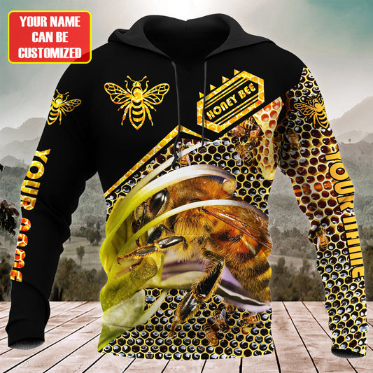 Maxcorners Personalized Name Honey Bee 19 All Over Printed Unisex Shirt LM1304