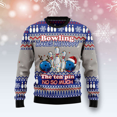 Maxcorners Bowling Merry Christmas 3D Sweater