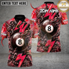 Maxcorners Billiard Power Break Lightning 8 Ball Multicolor Customized Name, Team Name 3D Shirt