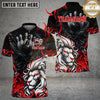 Maxcorners Lion Bowling Design Multicolor Customized Name, Team Name 3D Shirts