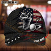 Maxcorners Golf American Flag Golfer Swing Personalized Name 3D Cap