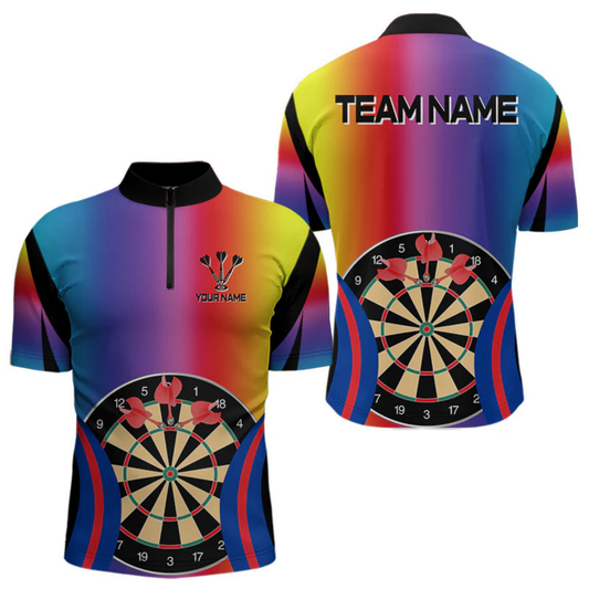 Maxcorners Persionalized Multi-Color Dartboards Dart Shirt For Men, Custom Dart Jerseys LM064