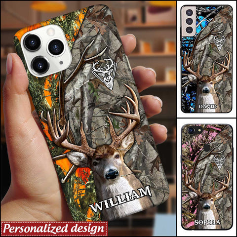 Maxcorners Deer Hunting Personalized Name Multicolor Phone Case