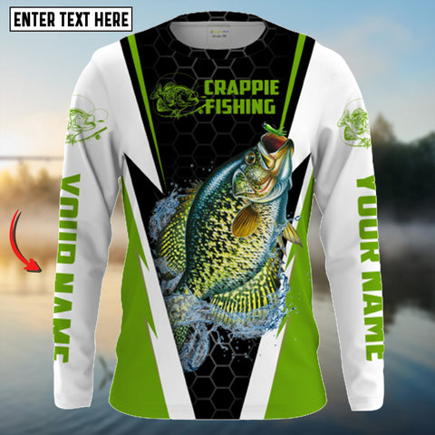 Maxcorners Crappie Fishing Jerseys Customized Name 3D Shirt