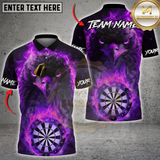 Maxcorners Darts Fiery Eagle Dartboard Multicolor Customized Name, Team Name 3D Shirt