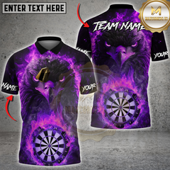Maxcorners Darts Fiery Eagle Dartboard Multicolor Customized Name, Team Name 3D Shirt