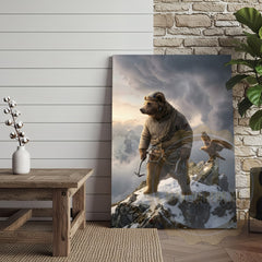 Maxcorners Mountain Climber Bear Adventure Eagle Canvas