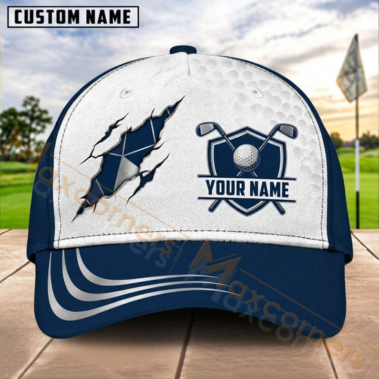 Maxcorners Golf Mountain Golfer Badge Personalized Name 3D Cap